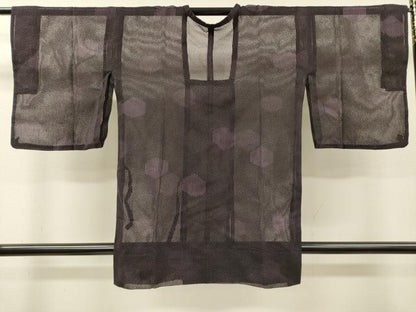 平和屋着物▽道行コート　スリーシーズン　春夏秋　塵除け　亀甲文　正絹　逸品　DABI7051fe