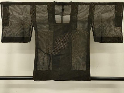 平和屋着物▽道行コート　スリーシーズン　春夏秋　塵除け　道長文様　正絹　逸品　DABI7054fe