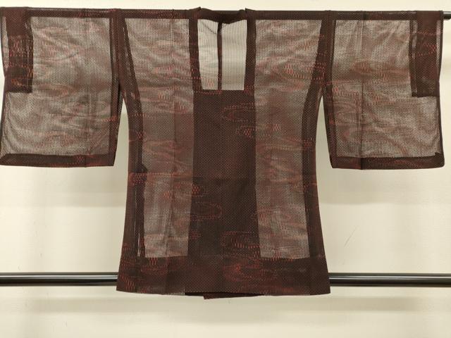 平和屋着物▽道行コート　スリーシーズン　春夏秋　塵除け　流水文　正絹　逸品　DABI7056fe
