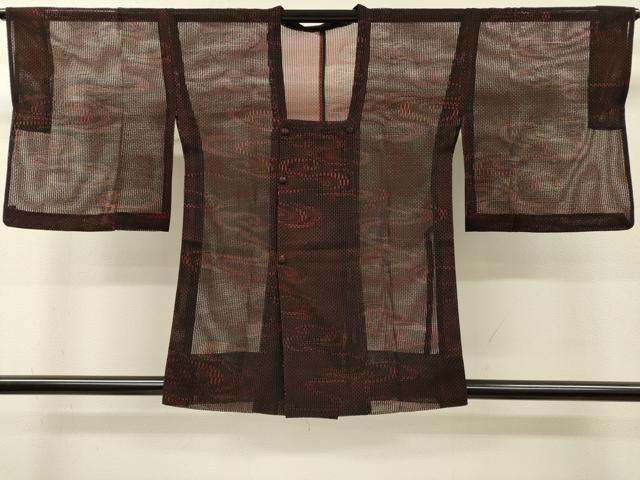 平和屋着物▽道行コート　スリーシーズン　春夏秋　塵除け　流水文　正絹　逸品　DABI7056fe