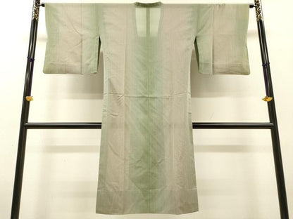 平和屋着物▽道行コート　スリーシーズン　春夏秋　塵除け　縞　暈し染　正絹　逸品　DABI7058fe