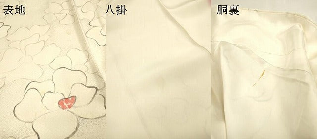 平和屋着物▼上質な小紋　手描き　舞花　正絹　逸品　DABI7071fe