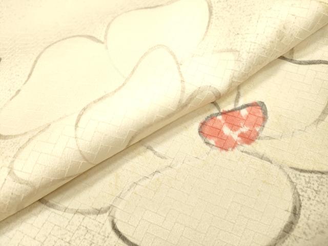 平和屋着物▼上質な小紋　手描き　舞花　正絹　逸品　DABI7071fe