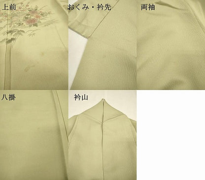 平和屋着物▼中国三大刺繍　スワトウ刺繍　汕頭刺繍　総刺繍　訪問着　風景花文　暈し染　正絹　逸品　DABI7072fe