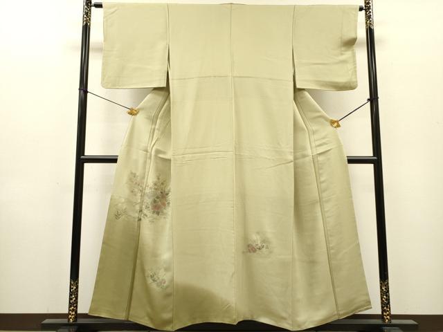 平和屋着物▼中国三大刺繍　スワトウ刺繍　汕頭刺繍　総刺繍　訪問着　風景花文　暈し染　正絹　逸品　DABI7072fe