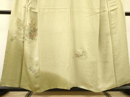 平和屋着物▼中国三大刺繍　スワトウ刺繍　汕頭刺繍　総刺繍　訪問着　風景花文　暈し染　正絹　逸品　DABI7072fe