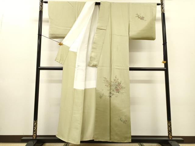 平和屋着物▼中国三大刺繍　スワトウ刺繍　汕頭刺繍　総刺繍　訪問着　風景花文　暈し染　正絹　逸品　DABI7072fe