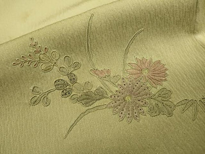 平和屋着物▼中国三大刺繍　スワトウ刺繍　汕頭刺繍　総刺繍　訪問着　風景花文　暈し染　正絹　逸品　DABI7072fe