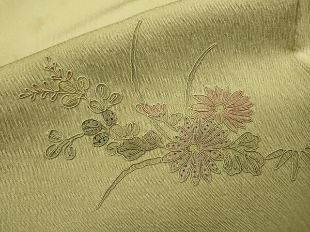 平和屋着物▼中国三大刺繍　スワトウ刺繍　汕頭刺繍　総刺繍　訪問着　風景花文　暈し染　正絹　逸品　DABI7072fe