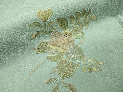平和屋着物▼中国三大刺繍　スワトウ刺繍　汕頭刺繍　総刺繍　色留訪問着　辻が花　正絹　逸品　DABI7077fe