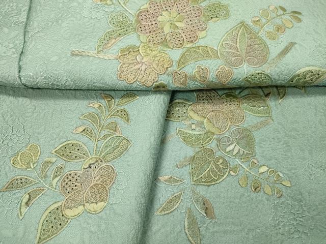平和屋着物▼中国三大刺繍　スワトウ刺繍　汕頭刺繍　総刺繍　色留訪問着　辻が花　正絹　逸品　DABI7077fe