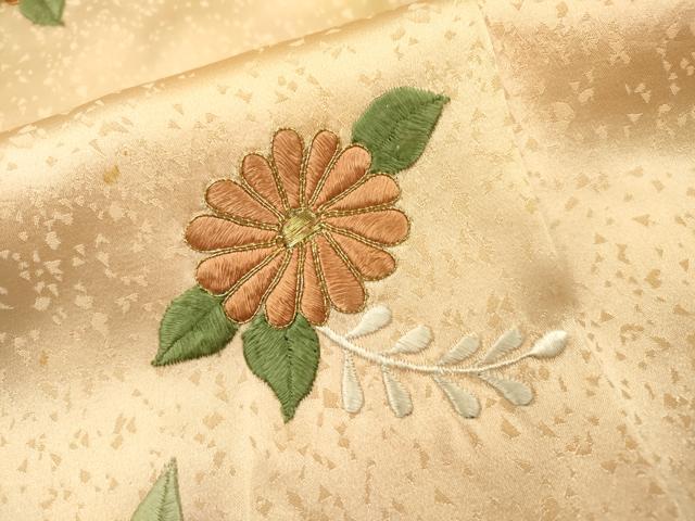 平和屋着物▼訪問着　駒刺繍　総刺繍　短冊花文　暈し染　金糸　やまと誂製　正絹　逸品　DABI7081fe