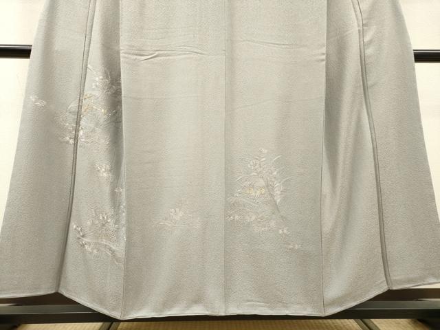 平和屋着物▼中国三大刺繍　スワトウ刺繍　汕頭刺繍　相良刺繍　総刺繍　訪問着　扇面花文　金糸　正絹　逸品　未使用　DABI7084fe
