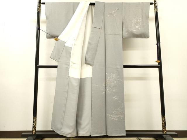平和屋着物▼中国三大刺繍　スワトウ刺繍　汕頭刺繍　相良刺繍　総刺繍　訪問着　扇面花文　金糸　正絹　逸品　未使用　DABI7084fe