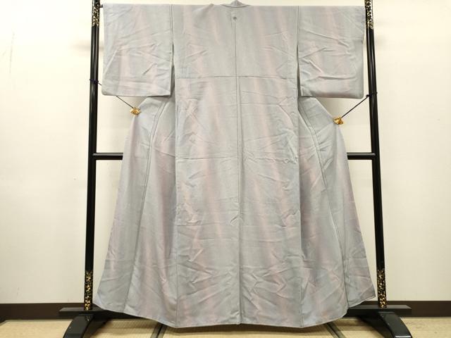 平和屋着物▼上質な小紋　作家物　紫陽花　霞文　暈し染　正絹　逸品　DABI7102fe