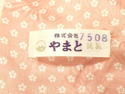 平和屋着物▼上質な小紋　地紙重ね花松文　金彩　金通し地　やまと誂製　正絹　逸品　DABI7104fe