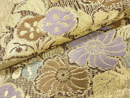 平和屋着物▼六通柄袋帯　辻が花　金糸　正絹　逸品　DABI7155fe