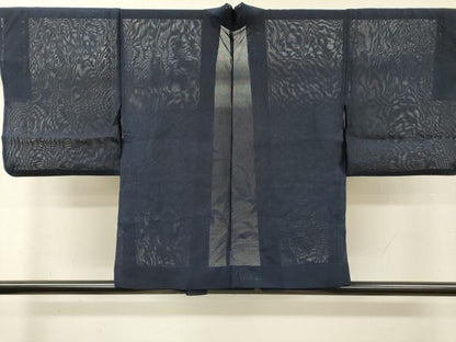平和屋着物▽羽織　スリーシーズン　春夏秋　塵除け　草花　銀糸　正絹　逸品　DABI7256fe