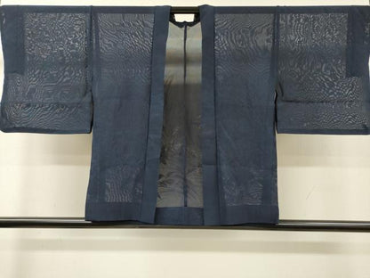 平和屋着物▽羽織　スリーシーズン　春夏秋　塵除け　草花　銀糸　正絹　逸品　DABI7256fe