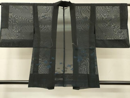 平和屋着物▽羽織　スリーシーズン　春夏秋　塵除け　楓　正絹　逸品　DABI7257fe