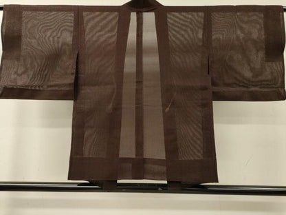 平和屋着物▽羽織　スリーシーズン　春夏秋　塵除け　網目文　銀糸　正絹　逸品　DABI7258fe