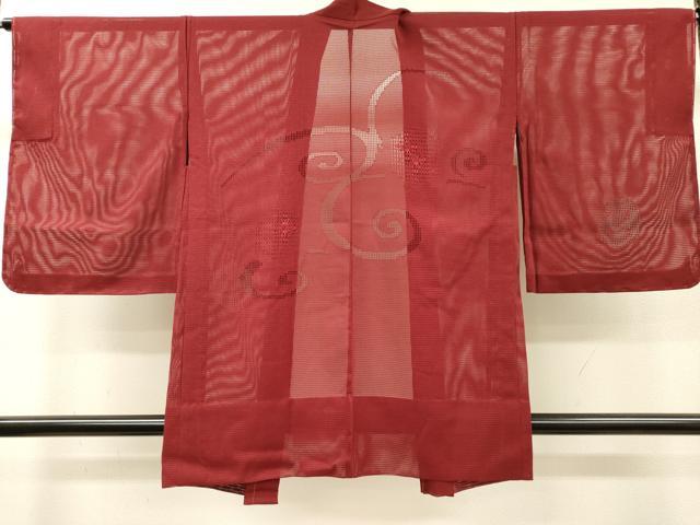 平和屋着物▽羽織　スリーシーズン　春夏秋　塵除け　ドロンワーク　流水亀甲花文　正絹　逸品　未使用　DABI7260fe