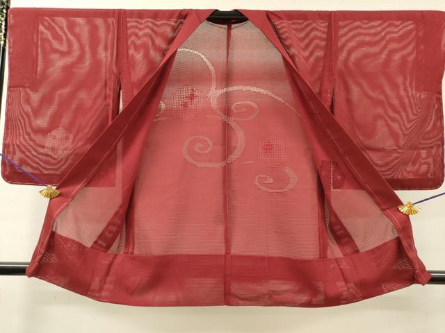 平和屋着物▽羽織　スリーシーズン　春夏秋　塵除け　ドロンワーク　流水亀甲花文　正絹　逸品　未使用　DABI7260fe