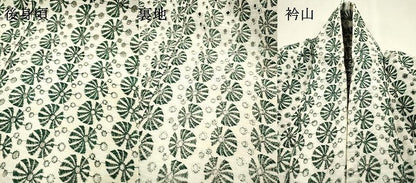平和屋着物＊夏物　小紋　総レース　丸文　DABI7262fe