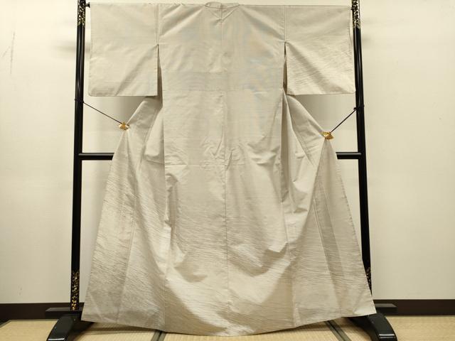 平和屋着物▽訪問着　単衣　紬地　霞文　正絹　逸品　DABI7265fe