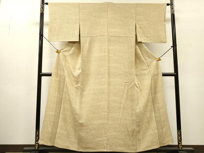 平和屋着物▽上質な小紋　単衣　霞文　正絹　逸品　DABI7268fe