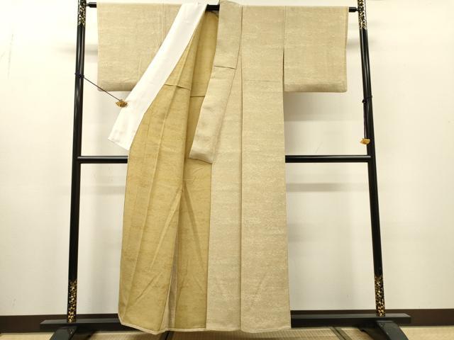 平和屋着物▽上質な小紋　単衣　霞文　正絹　逸品　DABI7268fe