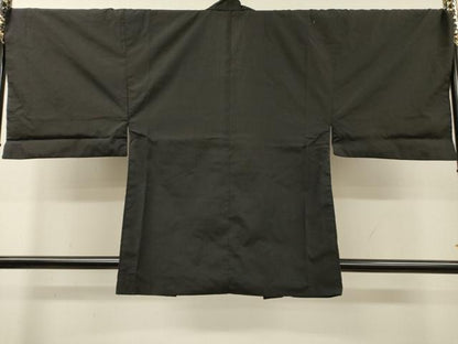 平和屋着物▽男性　スリーシーズン　春夏秋　塵除け　黒地　DABI7273fe