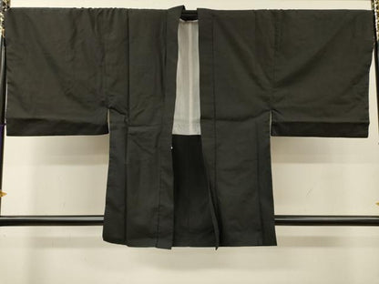 平和屋着物▽男性　スリーシーズン　春夏秋　塵除け　黒地　DABI7273fe