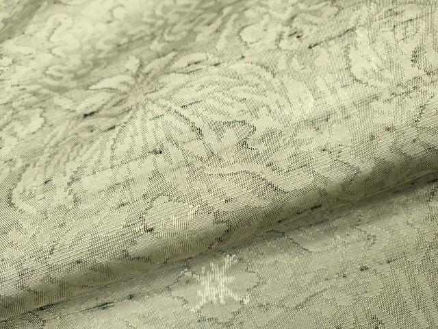 平和屋着物▽上質な紬　単衣　洋花文　正絹　逸品　DABI7276fe