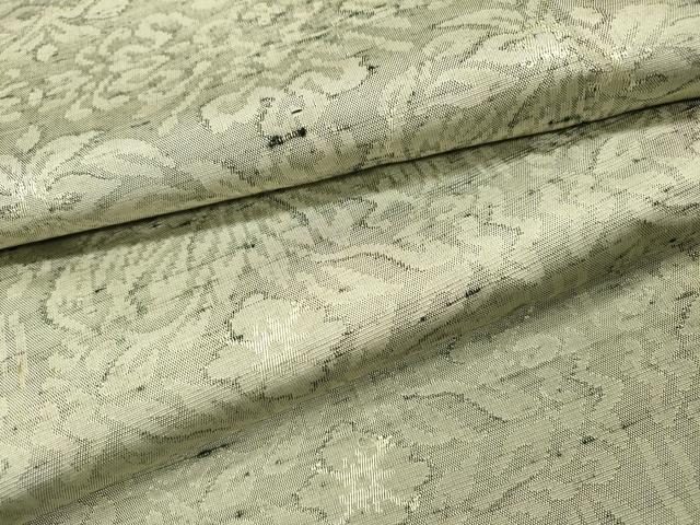 平和屋着物▽上質な紬　単衣　洋花文　正絹　逸品　DABI7276fe