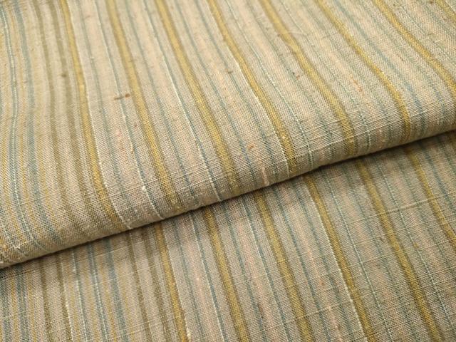 平和屋着物▽上質な紬　単衣　間道　正絹　逸品　DABI7280fe