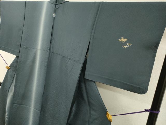 平和屋着物▽訪問着　単衣　竹屋町刺繍　笹花文　暈し染　金彩　正絹　逸品　DABI7285fe