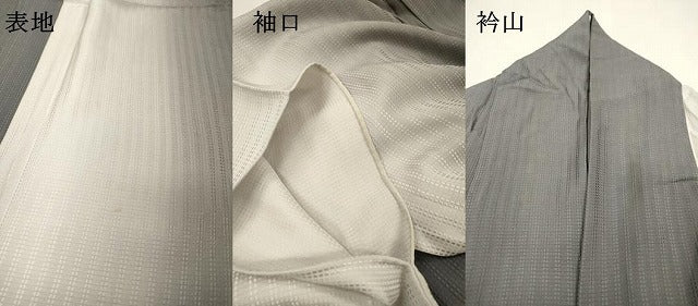 平和屋着物▽上質な小紋　単衣　間道　暈し染　正絹　逸品　DABI7292fe