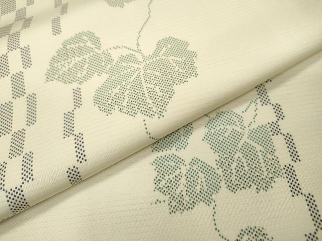 平和屋着物▽本場染大島紬　単衣　蔦の葉間道　正絹　逸品　未使用　DABI7296fe