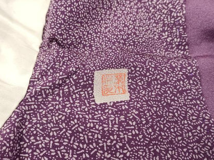 平和屋着物▽江戸小紋　単衣　草木染　寄せ小紋柄　正絹　逸品　DABI7298fe