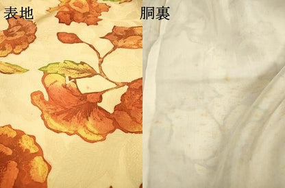 平和屋着物●上質な小紋　地紋起こし　更紗花文　正絹　逸品　DABI7313fe