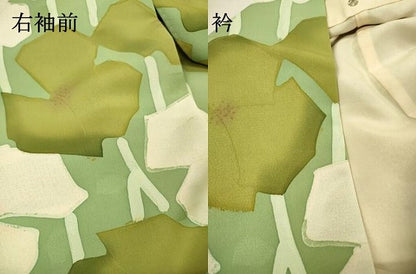 平和屋着物●上質な小紋　地紋起こし　草花　正絹　逸品　未使用　DABI7320fe