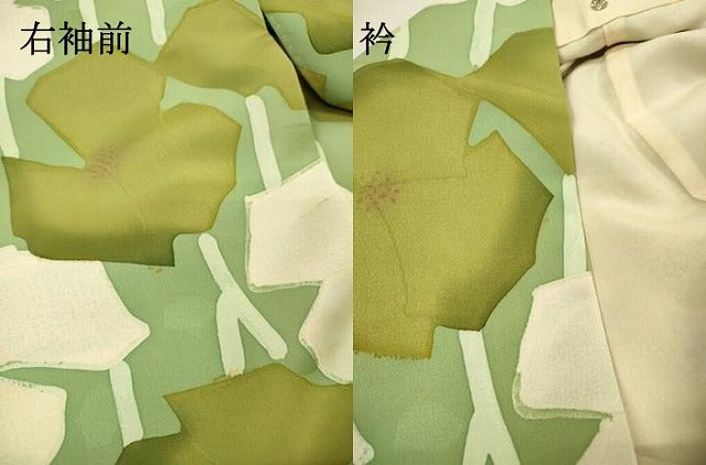 平和屋着物●上質な小紋　地紋起こし　草花　正絹　逸品　未使用　DABI7320fe