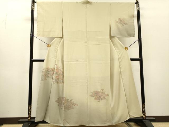 平和屋着物▼中国三大刺繍　スワトウ刺繍　汕頭刺繍　総刺繍　訪問着　地紙花唐草文　暈し染　正絹　逸品　未使用　DABI7322fe