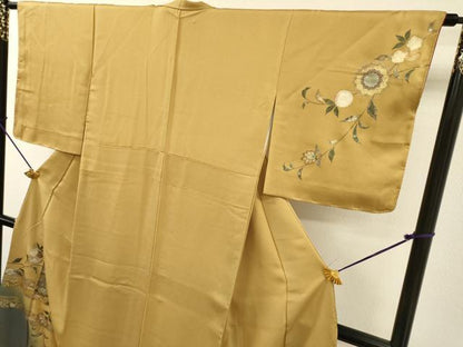 平和屋着物▼訪問着　螺鈿　正倉院花文　暈し染　金銀彩　正絹　逸品　未使用　DABI7326fe