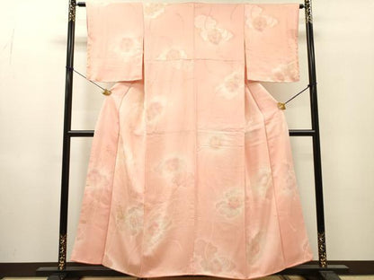 平和屋着物●上質な小紋　地紋起こし　鼓花文　暈し染　正絹　逸品　DABI7333fe
