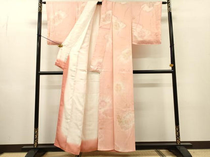 平和屋着物●上質な小紋　地紋起こし　鼓花文　暈し染　正絹　逸品　DABI7333fe