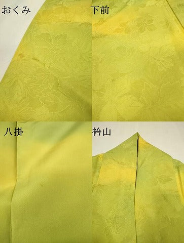 平和屋着物▼上質な小紋　草葉地紋　暈し染　　正絹　逸品　DABI7335fe