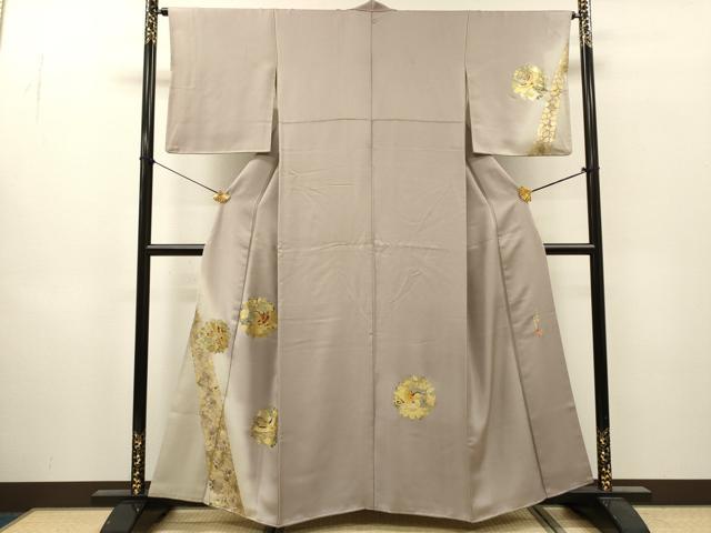 平和屋着物●木村吉幸　訪問着　花鳥丸文　暈し染　べっ甲箔　金彩　正絹　逸品　DABI7344fe