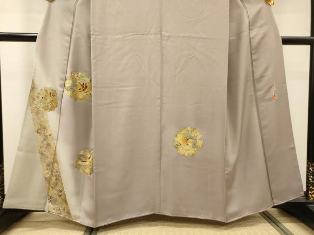 平和屋着物●木村吉幸　訪問着　花鳥丸文　暈し染　べっ甲箔　金彩　正絹　逸品　DABI7344fe